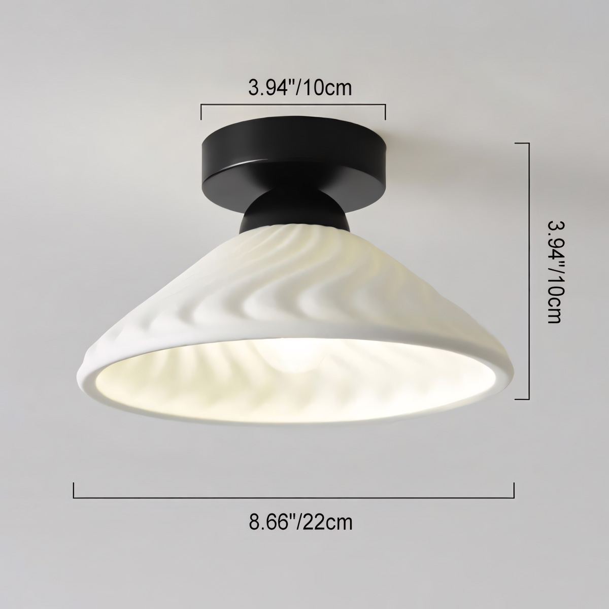white-fluted-ceramic-semi-flush-mount-light-simple-cream-disc-ceramic